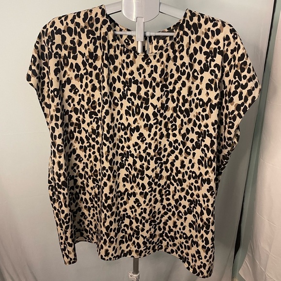 Halogen Short‎ sleeved leopard printed shirt size 2X - Picture 1 of 7